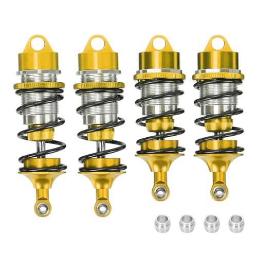 JYYTERD Kompatibel Mit Arrma Für Infraction Für Limitless RC-Auto-Upgrade-Teile Zubehör Stoßdämpfer Vorne Und Hinten, ARA330627 RC Stoßdämpfer(Yellow) von hjuink