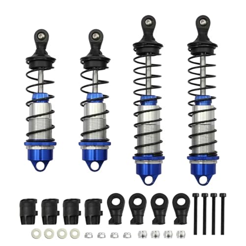 JYYTERD Kompatibel Mit Arrma Für Mojave Für Outcast Für Typhon 1/7 1/8 RC-Autozubehörteile 4 Stück Stoßdämpfer Vorne Und Hinten RC Stoßdämpfer(Blue) von hjuink