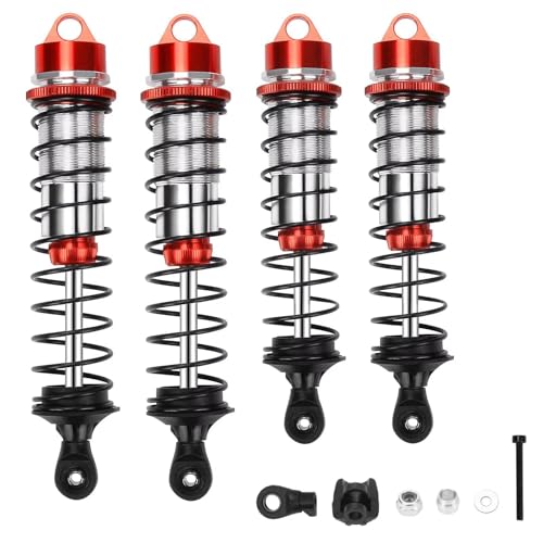 JYYTERD Kompatibel Mit Arrma Für Outcast Für Notorious 1/7 1/8 RC-Auto-Upgrade-Teile Zubehör 4-teiliger Stoßdämpfer RC Stoßdämpfer(Red) von hjuink
