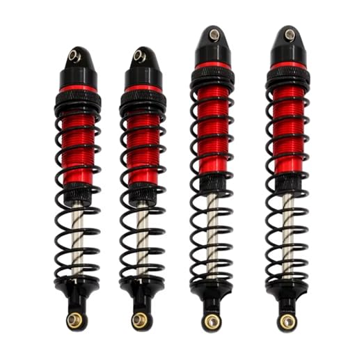 JYYTERD Kompatibel Mit Arrma Für Senton Für Granite Für Typhon 1/10 RC-Autozubehörteile, Metallstoßdämpfer Vorne Und Hinten RC Stoßdämpfer(Red) von hjuink