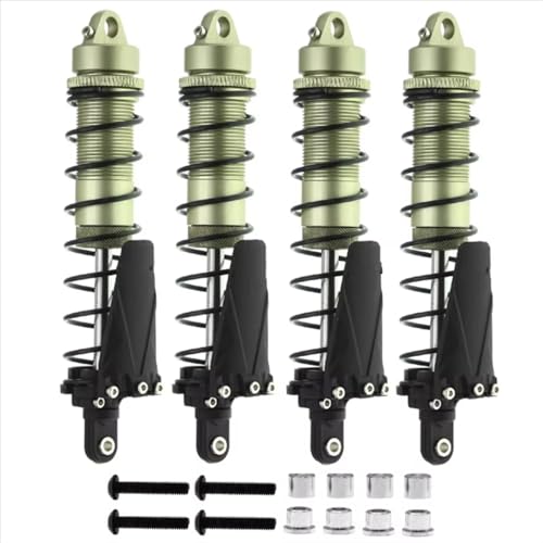 JYYTERD Kompatibel Mit Axial Für SCX10 AXI03007 RBX10 D90 Für TRX4 1/10 RC Crawler Autoteile 4PCS Metall 120Mm Stoßdämpfer Öldämpfer RC Stoßdämpfer(Green) von hjuink