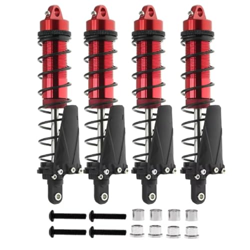 JYYTERD Kompatibel Mit Axial Für SCX10 AXI03007 RBX10 D90 Für TRX4 1/10 RC Crawler Autozubehör Teile 110 Mm Stoßdämpfer Öldämpfer RC Stoßdämpfer(Red) von hjuink