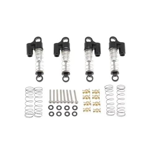 JYYTERD Kompatibel Mit Axial Für SCX24 90081 1/24 RC Crawler Auto Upgrade Zubehör Teile Metall Stoßdämpfer Dämpfer RC Stoßdämpfer(Black) von hjuink