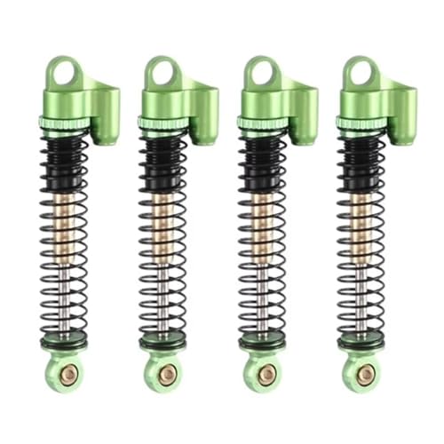 JYYTERD Kompatibel Mit Axial Für SCX24 AX24 1/24 RC Crawler Auto Upgrade Teile 4Pcs 53Mm Extended Metal Stoßdämpfer Dämpfer RC Stoßdämpfer(Green) von hjuink