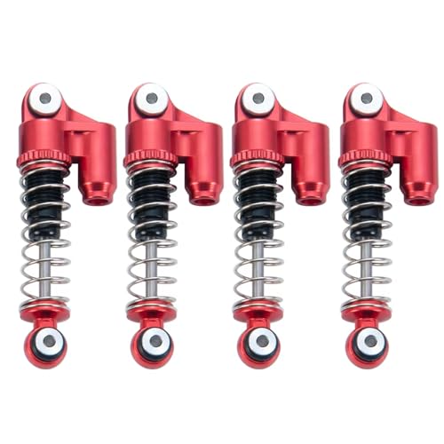 JYYTERD Kompatibel Mit Axial Für SCX24 Für Deadbolt Für Gladiator 1/24 RC Crawler Autoteile 4PCS Aluminium Stoßdämpfer Dämpfer 31mm RC Stoßdämpfer(Red) von hjuink