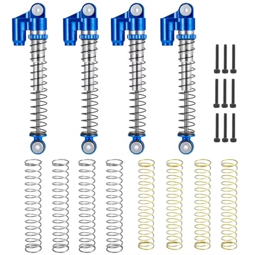 JYYTERD Kompatibel Mit Axial Für SCX24 Für Wrangler 1/24 RC-Auto-Upgrade-Teile Zubehör 43 Mm Metall-Stoßdämpfer-Dämpfer RC Stoßdämpfer(Blue) von hjuink