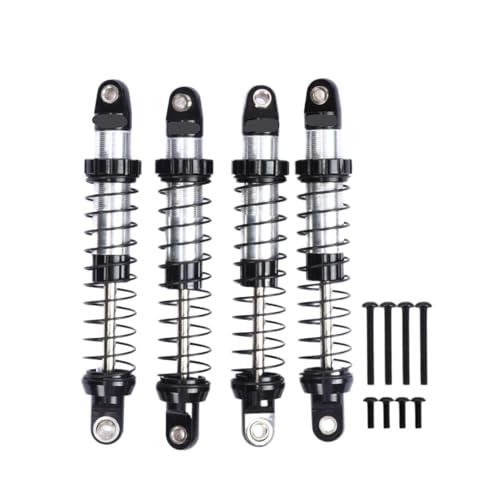 JYYTERD Kompatibel Mit Axial UTB18 1/18 RC-Automodifikationszubehörteilen Aluminium Stoßdämpfer Vorne Und Hinten, Ölgefüllter Typ RC Stoßdämpfer(Black) von hjuink