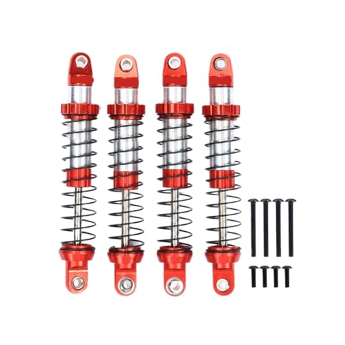 JYYTERD Kompatibel Mit Axial UTB18 1/18 RC-Automodifikationszubehörteilen Aluminium Stoßdämpfer Vorne Und Hinten, Ölgefüllter Typ RC Stoßdämpfer(Red) von hjuink