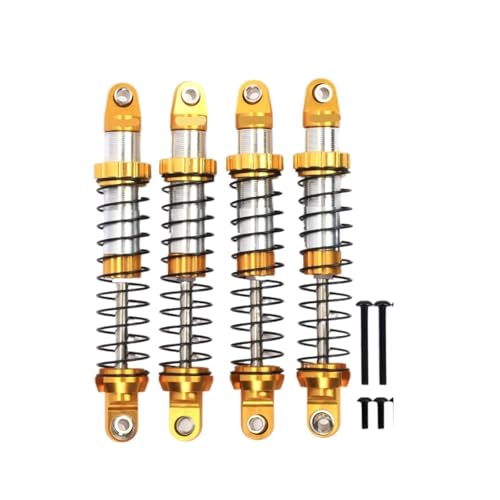 JYYTERD Kompatibel Mit Axial UTB18 1/18 RC-Automodifikationszubehörteilen Aluminium Stoßdämpfer Vorne Und Hinten, Ölgefüllter Typ RC Stoßdämpfer(Yellow) von hjuink