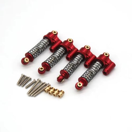 JYYTERD Kompatibel Mit FMS Für Bronx Für LC80 Für Fire 1/18 RC-Auto-Upgrade-Zubehörteile Metallhydraulischer Stoßdämpfer RC Stoßdämpfer(Red) von hjuink