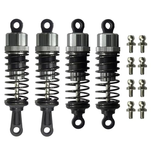 JYYTERD Kompatibel Mit HBX Für HAIBOXING 901 903 905 1/12 RC-Autoteile Zubehör Metall-Öl-Stoßdämpfer Vorne Und Hinten, 90201 RC Stoßdämpfer(1set) von hjuink