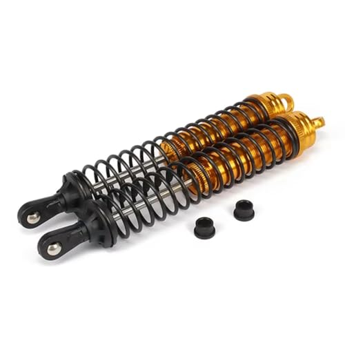 JYYTERD Kompatibel Mit HSP Für HPI Für LOSI 1/8 RC-Auto-LKW, Verbesserte Teile, Zubehör, 2 Stück, 140 Mm, Aluminium-Stoßdämpfer RC Stoßdämpfer(Yellow) von hjuink