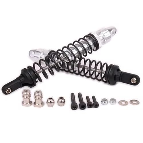 JYYTERD Kompatibel Mit Hpi Für HSP 50003 1/5 Rc Autoteile Zubehör Aluminium 195mm Legierung Öl Gefüllt Typ Stoßdämpfer Dämpfer RC Stoßdämpfer(Silver) von hjuink