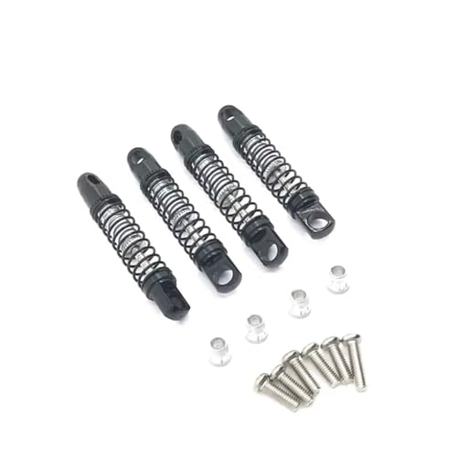 JYYTERD Kompatibel Mit Jimny 1/16 Rc-Auto-Upgrade, Ersatz-Modifikationsteile Zubehör 4-teiliger Metall-Stoßdämpfer RC Stoßdämpfer(Black) von hjuink