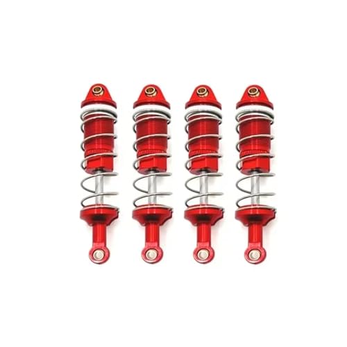 JYYTERD Kompatibel Mit LC Für Racing PTG-2 PTG-2R 1/10 Rc Auto-Upgrade-Modifikationsteile Zubehör Metallöl-Stoßdämpferdämpfer RC Stoßdämpfer(Red) von hjuink