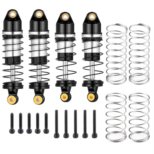 JYYTERD Kompatibel Mit LOSI 2WD Für Buggy 1/24 RC-Auto-Upgrade-Teile Zubehör 4-teilige Stoßdämpfer Aus Aluminiumlegierung Vorne Und Hinten RC Stoßdämpfer von hjuink