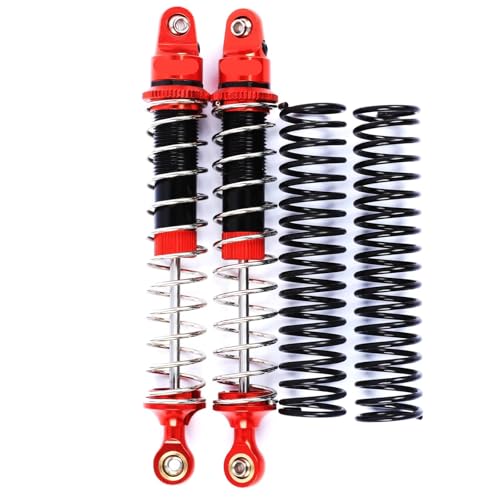 JYYTERD Kompatibel Mit Losi Für Baja 1/10 RC Auto Upgrdes Modifikation Teil Zubehör Aluminiumlegierung Hinteren Stoßdämpfer RC Stoßdämpfer(Red) von hjuink