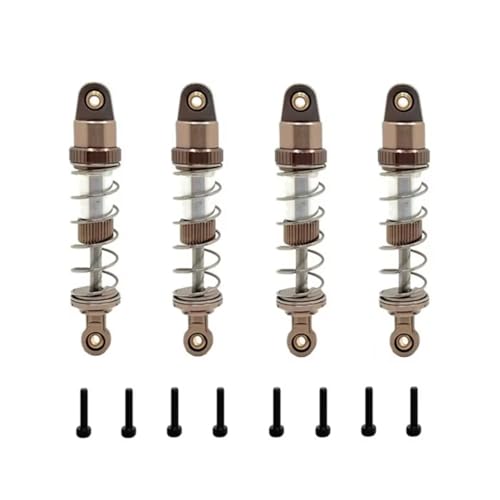 JYYTERD Kompatibel Mit MJX Für Hyper Go 14209 14210 14211 16207 16208 16209 RC-Auto-Upgrade-Teile Zubehör 4-teiliger Ölstoßdämpferdämpfer RC Stoßdämpfer(Gray) von hjuink