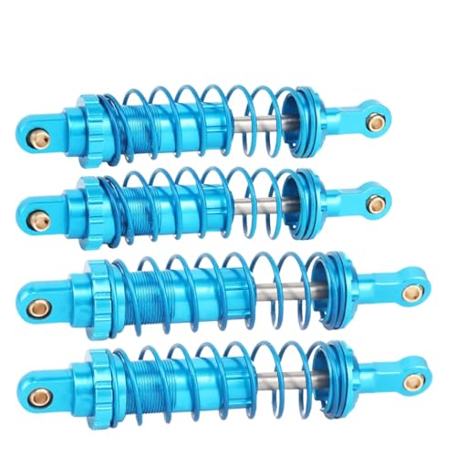 JYYTERD Kompatibel Mit MJX Für Hyper Go 14209 14210 14510B 1/14 RC-Auto-Upgrade-Teile, 4 Stück, Metall-Stoßdämpfer RC Stoßdämpfer(Blue) von hjuink