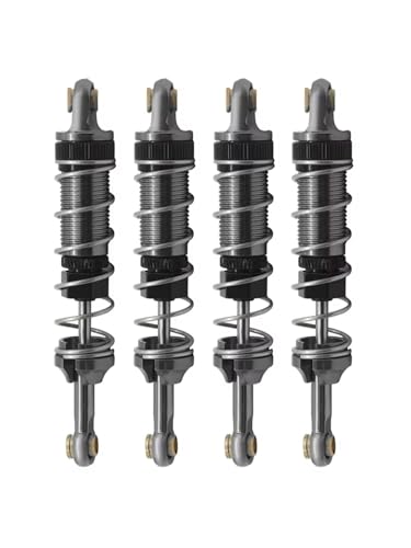 JYYTERD Kompatibel Mit MJX Für Hyper Go 14301 14302 1/14 RC-Autoteile, Metall, Vorne Und Hinten, Hydraulische Stoßdämpfer, Loch Zu Loch, 60 Mm RC Stoßdämpfer(Black) von hjuink