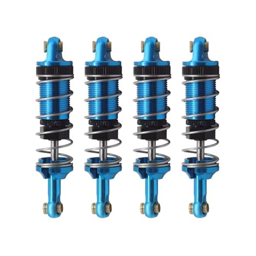 JYYTERD Kompatibel Mit MJX Für Hyper Go 14301 14302 1/14 Rc Autoteile Metall Vorderseite Und Hintere Hydraulische Stoßdämpfer Loch Zu Loch 60MM RC Stoßdämpfer(Blue) von hjuink