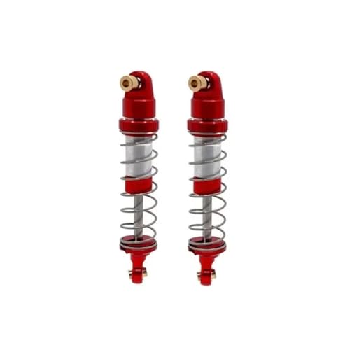 JYYTERD Kompatibel Mit MJX Für Hyper Go H12Y 1/12 RC Crawler Auto Upgrade Teile Zubehör 2 Stück Metall Öl Stoßdämpfer Dämpfer RC Stoßdämpfer(Red) von hjuink