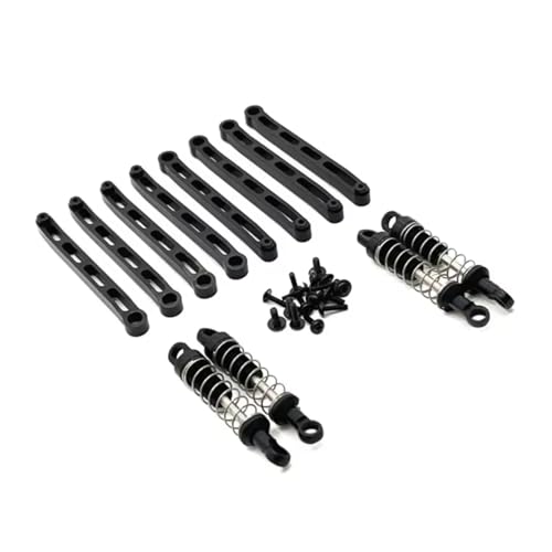 JYYTERD Kompatibel Mit MN Für MN78 1/12 RC-Auto-Upgrade-Zubehörteile, Metallmodifikation Für Chassis Mit Festem Hebel, Stoßdämpfer RC Stoßdämpfer(Black) von hjuink