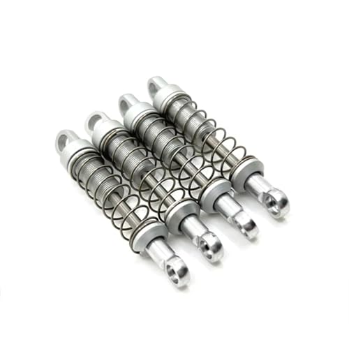 JYYTERD Kompatibel Mit MN Für MN78 1/12 RC Autoteile Zubehör 4pcs Metall Nicht-hydraulische Außen Für Frühling Stoßdämpfer Set RC Stoßdämpfer(Silver) von hjuink
