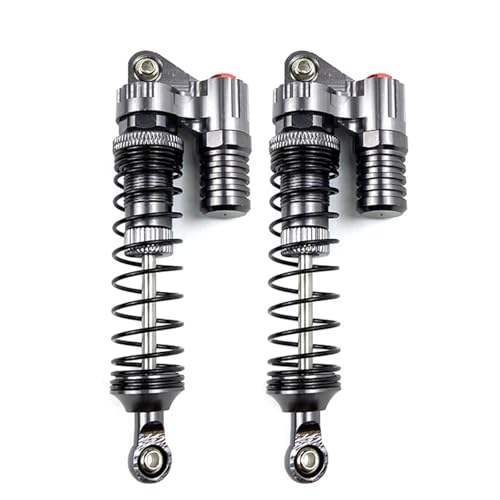 JYYTERD Kompatibel Mit TRX4 Für Axial Für SCX10 90046 1/10 RC Auto Zubehör Teile 2PCS Metall Stoßdämpfer Loch Zu Loch 90mm RC Stoßdämpfer(Silver) von hjuink