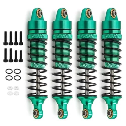 JYYTERD Kompatibel Mit Trxs Für LaTrax Für Teton Für Desert 1/18 RC LKW-Auto-Upgrade-Teile 4pcs Metall Vorder- Und Rückstoßdämpfer RC Stoßdämpfer(Green) von hjuink