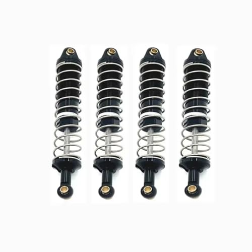 JYYTERD Kompatibel Mit UD1201 UD1202 UD-12PRO 1/12 RC-Auto-Upgrade-Teile Zubehör 4 Stück Metallöl-Stoßdämpferdämpfer RC Stoßdämpfer(Black) von hjuink