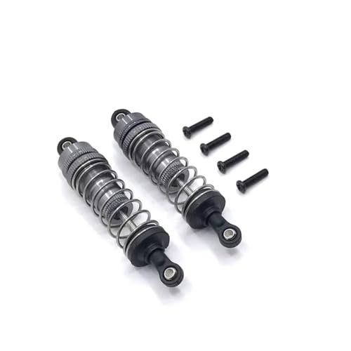 JYYTERD Kompatibel Mit WLtoys 1/12 124016 124017 1/14 144001 RC-Autozubehörteile Metallaußenseite Für Hydraulische Federstoßdämpfer RC Stoßdämpfer(Gray) von hjuink