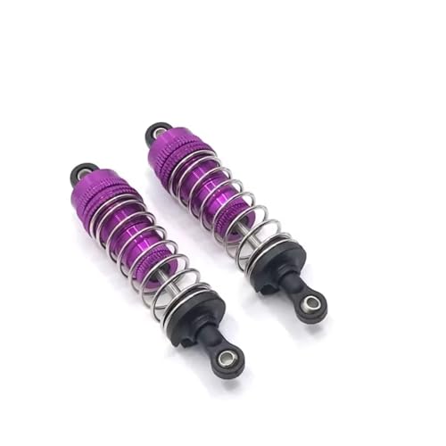JYYTERD Kompatibel Mit WLtoys 1/12 124016 124017 1/14 144001 RC-Autozubehörteile Metallaußenseite Für Hydraulische Federstoßdämpfer RC Stoßdämpfer(Purple) von hjuink