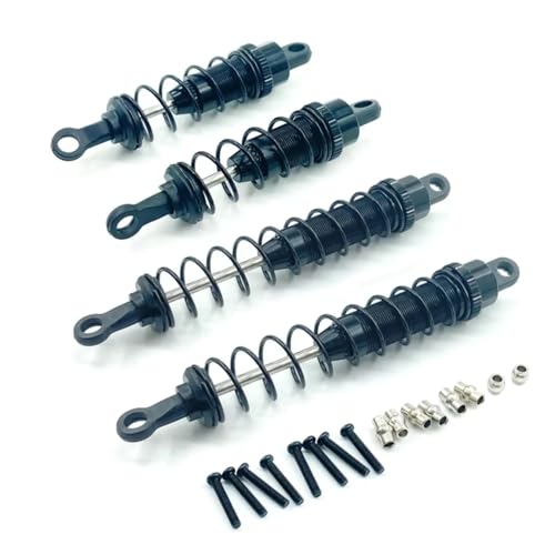 JYYTERD Kompatibel Mit WLtoys 12428 12423 1/12 RC-Auto-Track-Teile-Zubehör Aluminium-Stoßdämpfer Vorne Und Hinten, 12428 RC Stoßdämpfer(Black) von hjuink