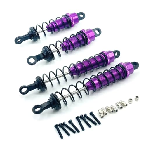 JYYTERD Kompatibel Mit WLtoys 12428 12423 1/12 RC Car Crawler Short Course Truck Aluminiumlegierung Vorne Hinten Stoßdämpfer 0016 0017 Upgrade-Teile RC Stoßdämpfer(Purple) von hjuink