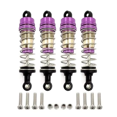 JYYTERD Kompatibel Mit WLtoys 144001 124019 124018 RC-Auto-Upgrade-Modifikationsteile Zubehör 4-teiliger Metall-Stoßdämpfer RC Stoßdämpfer(4pcs) von hjuink