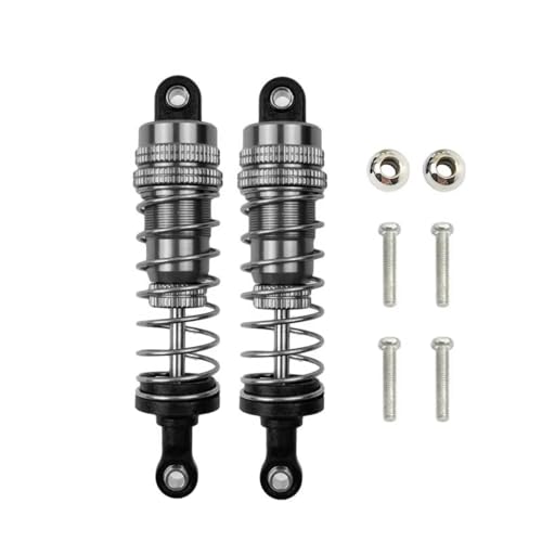 JYYTERD Kompatibel Mit WLtoys 144001 1316 1/14 Rc Car Track Upgrade Zubehör Teile Metall Ölgefüllter Stoßdämpfer Vorne Hinten RC Stoßdämpfer(Gray) von hjuink