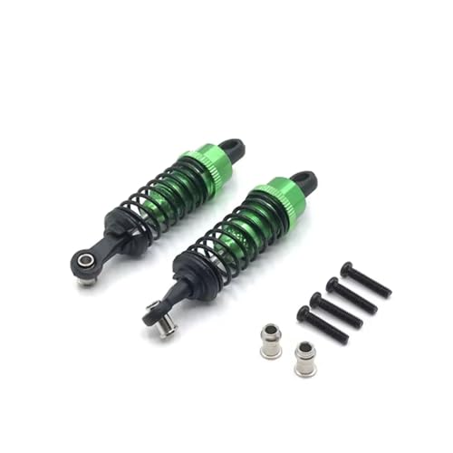 JYYTERD Kompatibel Mit WLtoys A949 A959 A969 A979 K929 1/18 RC-Auto-Upgrade-Teile, Metallaußenseite Für Hydraulische Federstoßdämpfer RC Stoßdämpfer(Green) von hjuink