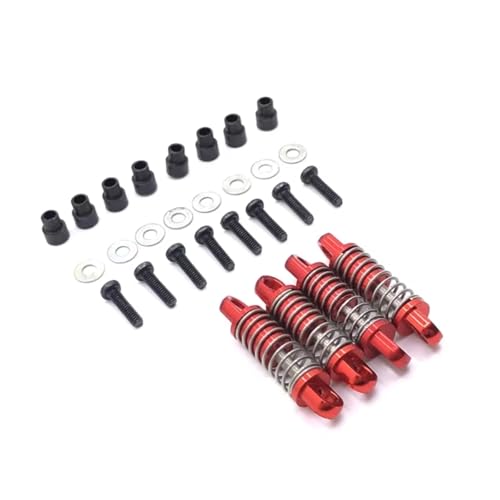 JYYTERD Kompatibel Mit WLtoys K969 K979 K989 K999 P929 P939 284131 1/28 RC-Auto-Upgrade-Zubehörteile Metall-Stoßdämpfer RC Stoßdämpfer(Red) von hjuink