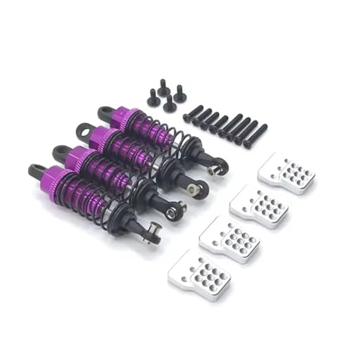 JYYTERD Kompatibel Mit WPL Für MN Für Henglong C14 C24 Für 4x4 1/16 1/12 Pick-up Truck Crawler Upgrad Ölgefüllter Stoßdämpfer RC Stoßdämpfer(Purple) von hjuink