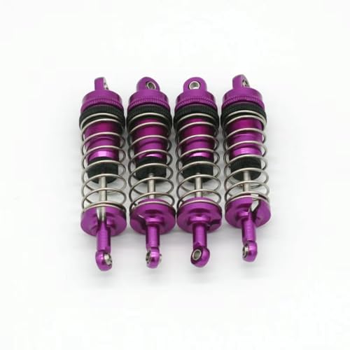 JYYTERD Kompatibel Mit Wltoys 124008 124010 144001 144002 144010 124017 124019 RC-Autoteile Zubehör Metallstoßdämpfer RC Stoßdämpfer(Purple) von hjuink