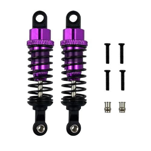 JYYTERD Kompatibel Mit Wltoys A959 A969 A979 K929 Für WPL C14 C24 Für MN D90 D91 RC-Autozubehörteile, 2 Stück, Aluminium-Stoßdämpfer RC Stoßdämpfer(Purple) von hjuink