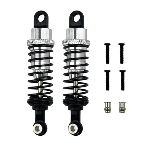 JYYTERD Kompatibel Mit Wltoys A959 A969 A979 K929 Für WPL C14 C24 Für MN D90 D91 RC-Autozubehörteile, 2 Stück, Aluminium-Stoßdämpfer RC Stoßdämpfer(Silver) von hjuink
