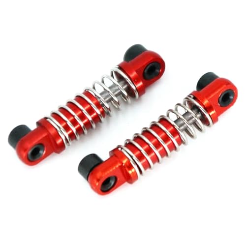 JYYTERD Kompatibel Mit Wltoys K969 K989 K999 P929 1/28 RC-Auto RC-Auto-Upgrade-Zubehör Teile 2-teilige Aluminium-Stoßdämpfer RC Stoßdämpfer(Red) von hjuink