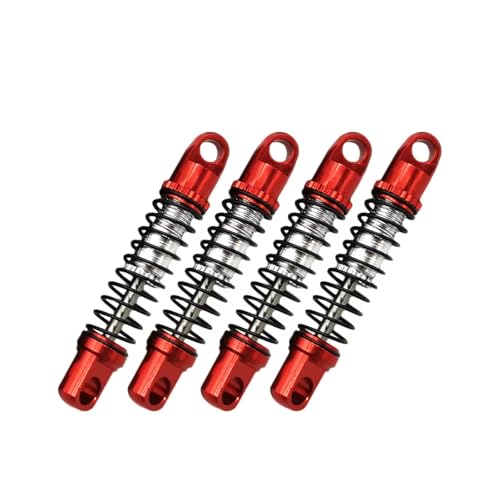 JYYTERD Kompatibel mit Suzuki für Jimny 1/16 RC-Auto-Upgrade-Modifikation Ersatzzubehör Teile 4-teiliger Stoßdämpfer RC Stoßdämpfer(Red) von hjuink
