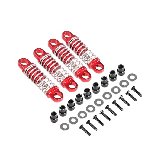 JYYTERD Kompatibel mit WLtoys 284131 K969 K979 K989 K999 P929 P939 1/28 RC Autoteile Zubehör Metall Upgrade Stoßdämpfer RC Stoßdämpfer(Red) von hjuink