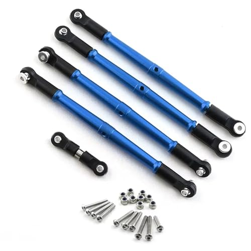 JYYTERD Rc Car Zubehör Kompatibel Mit ARRMA Für KRATON Für Outcast 6S 1/8 RC Autos Upgrade Teile Metall Link Spurstange Vorne Und Hinten Lenkstangen Set(Blue) von hjuink