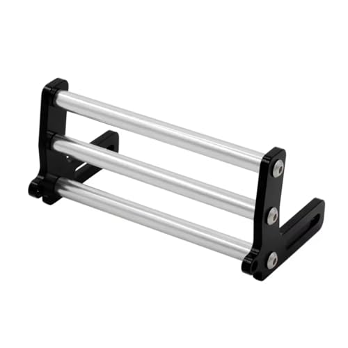 Kompatibel Mit Axial Für SCX10 Für TRX4 FJ40 Für Dodge 1/10 RC Crawler Car Upgrade Zubehör Teile Aluminium Bull Bars RC-Stoßstange(Black) von hjuink