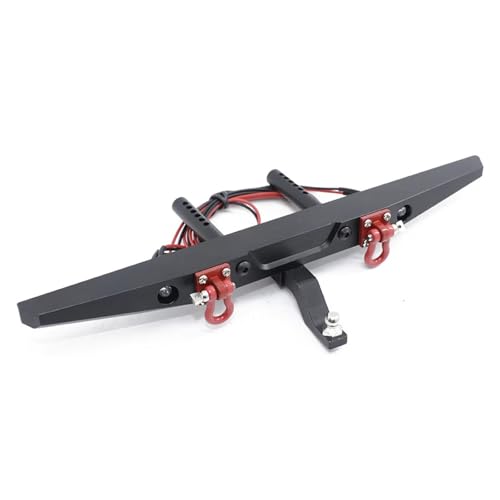 Kompatibel Mit Axial Für SCX10 Für Traxxas Für TRX4 1/10 RC Crawler Car Upgrade-Teil Metall Vorne Hinten Stoßstange Mit Licht RC Stoßstange(Rear) von hjuink