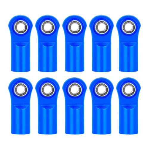 Kompatibel Mit Axial Für SCX10 Für Traxxas Für TRX4 D90 1/10 RC Crawler Autoteile Metall M4 Spurstangenkopf Kugelgelenk Link CW Gewinde 10St RC-Zubehör(Blue) von hjuink